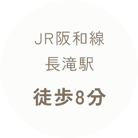 JR阪和線⻑滝駅 徒歩8分